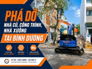 Phá dỡ nhà cũ, công trình, nhà xưởng tại Bình Dương giá rẻ