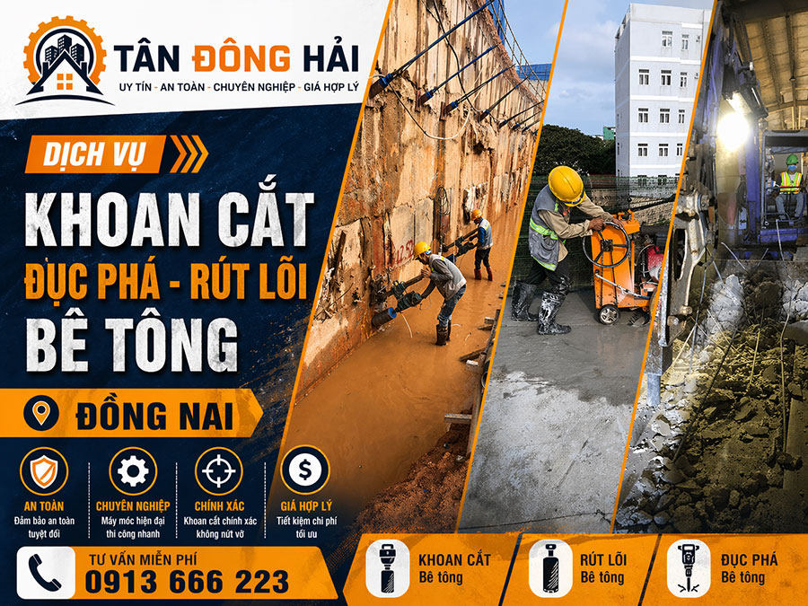 Khoan cắt bê tông tại Đồng Nai