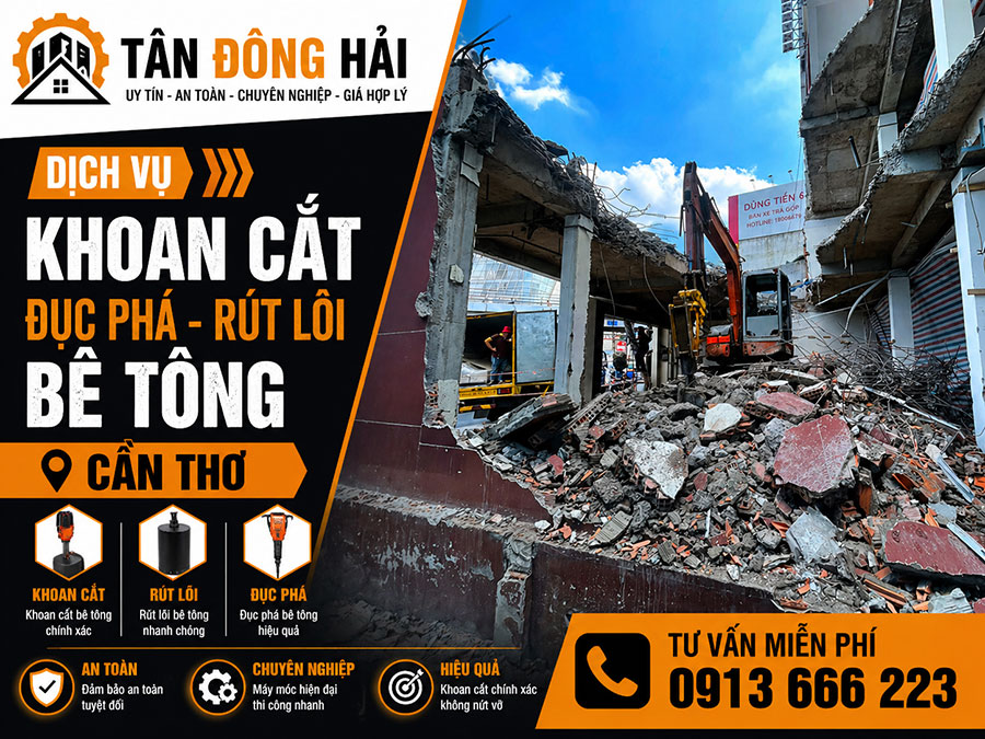 Khoan cắt bê tông tại Cần Thơ