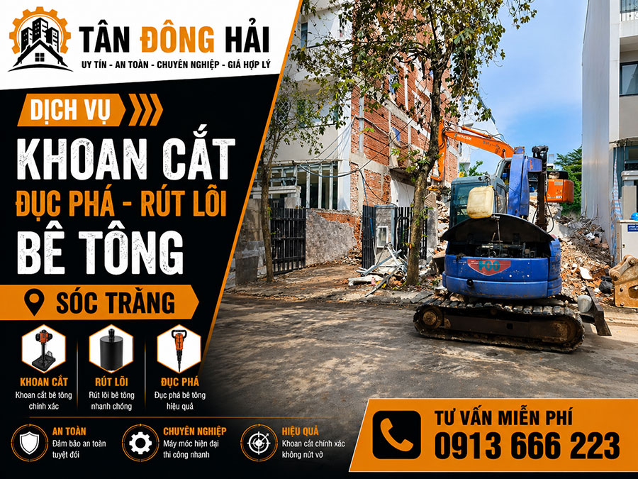 Khoan cắt bê tông tại Sóc Trăng