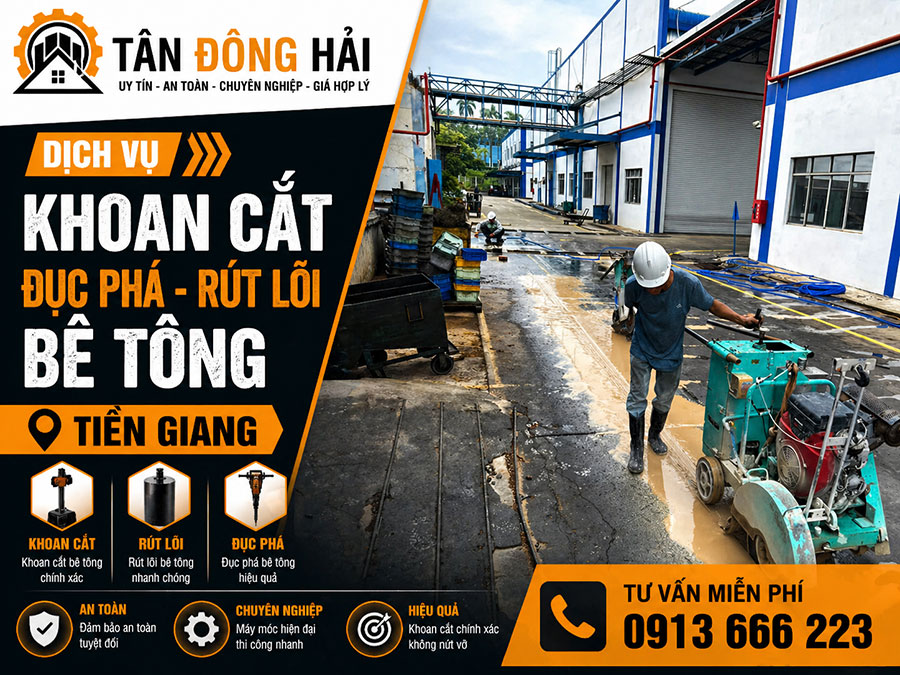 Khoan cắt bê tông tại Tiền Giang