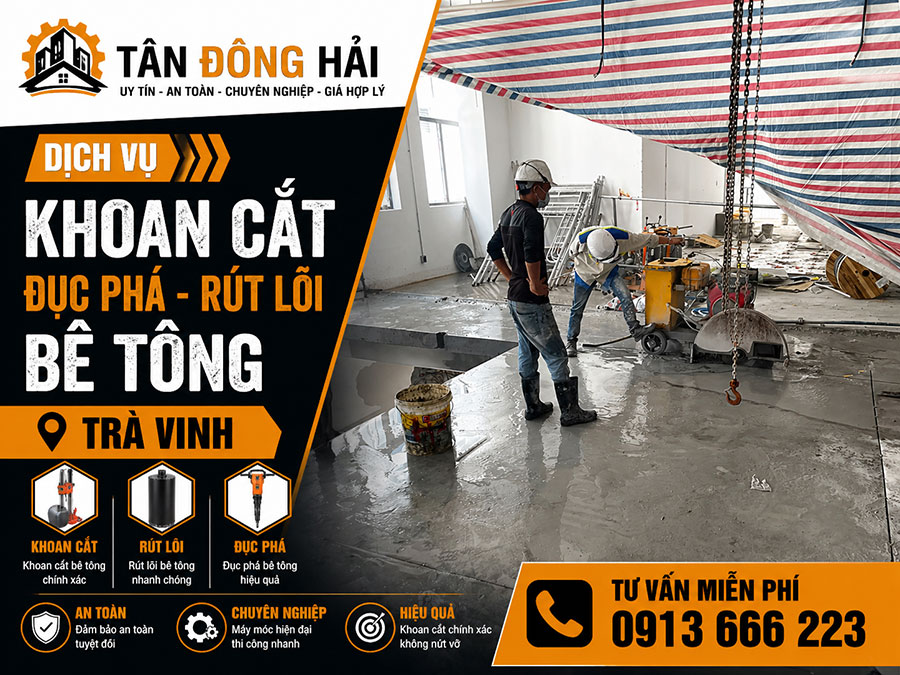 Khoan cắt bê tông tại Trà Vinh