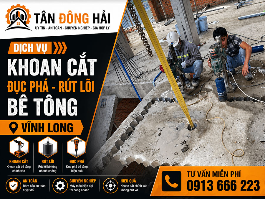 Khoan cắt bê tông tại Vĩnh Long