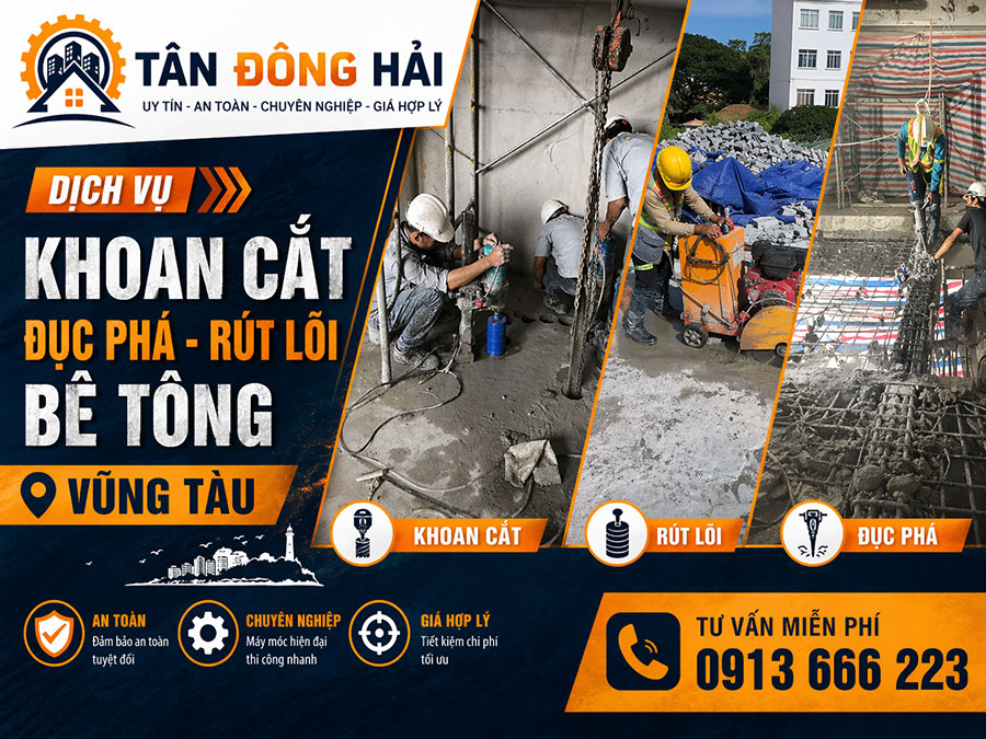Khoan cắt bê tông tại Vũng Tàu