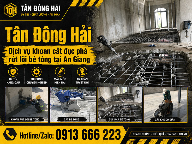 Khoan cắt đục phá bê tông tại An Giang