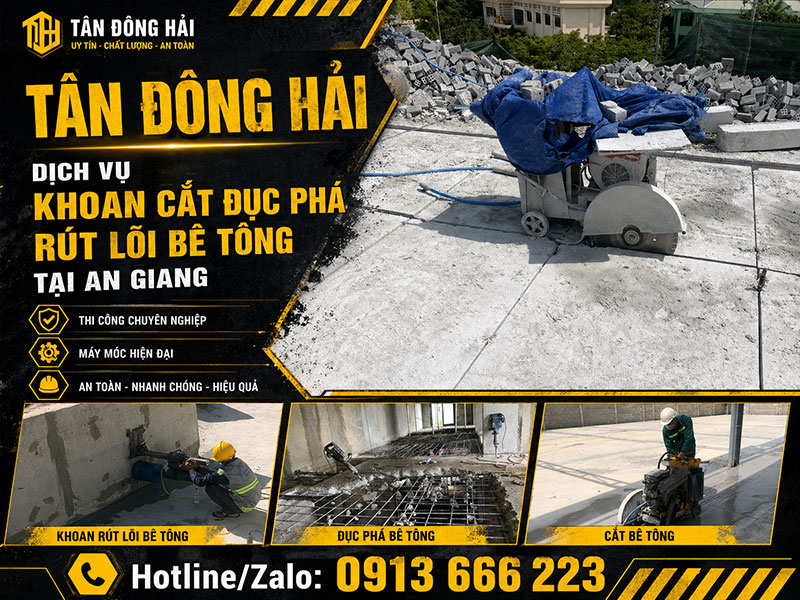 Khoan cắt đục phá bê tông tại An Giang