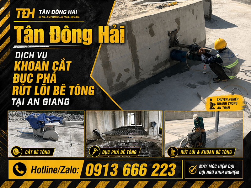 Khoan cắt đục phá bê tông tại An Giang