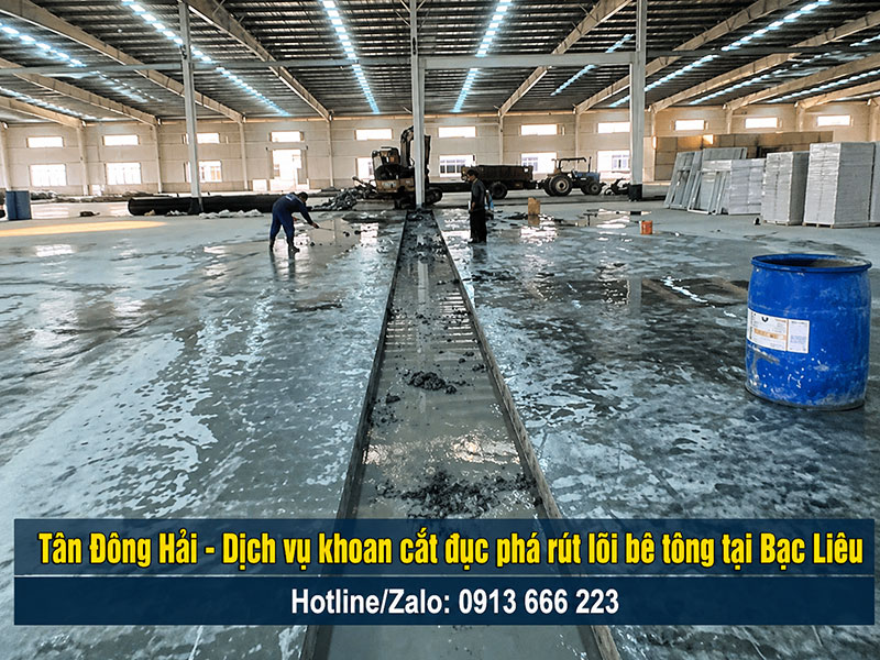 Khoan cắt đục phá bê tông tại Bạc Liêu