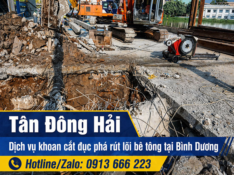 Khoan cắt đục phá bê tông tại Bình Dương