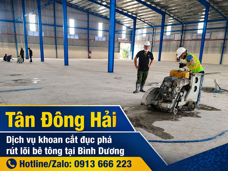 Khoan cắt đục phá bê tông tại Bình Dương