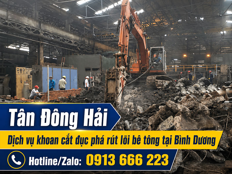 Khoan cắt đục phá bê tông tại Bình Dương