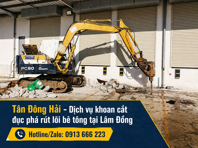 Khoan cắt đục phá bê tông tại Lâm Đồng