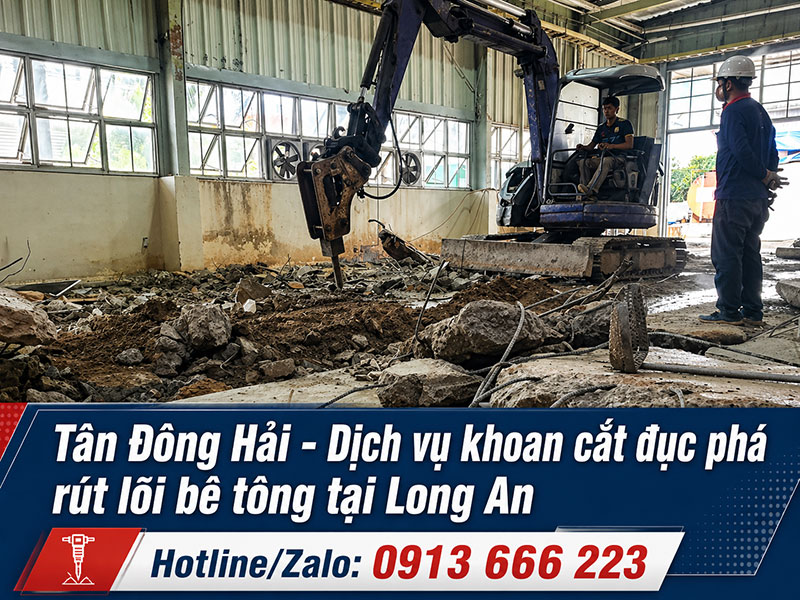 Khoan cắt đục phá bê tông tại Long An