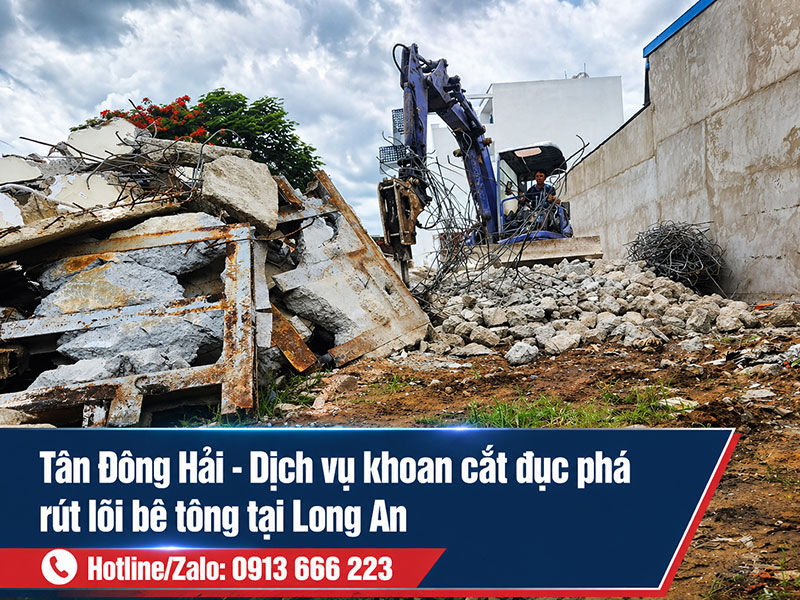 Khoan cắt đục phá bê tông tại Long An
