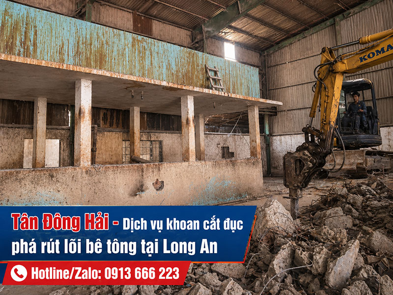 Khoan cắt đục phá bê tông tại Long An