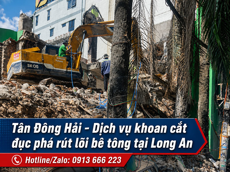 Khoan cắt đục phá bê tông tại Long An