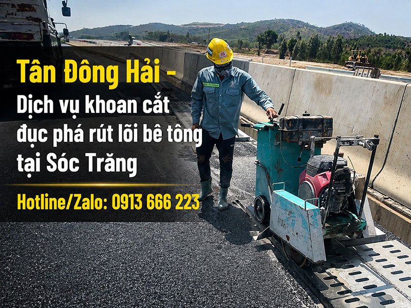 Khoan cắt đục phá bê tông tại Sóc Trăng