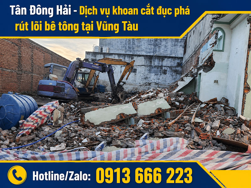 Khoan cắt đục phá bê tông tại Vũng Tàu