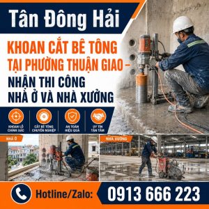 Khoan cắt bê tông tại phường Thuận Giao