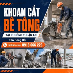 Khoan cắt bê tông tại phường Thuận An