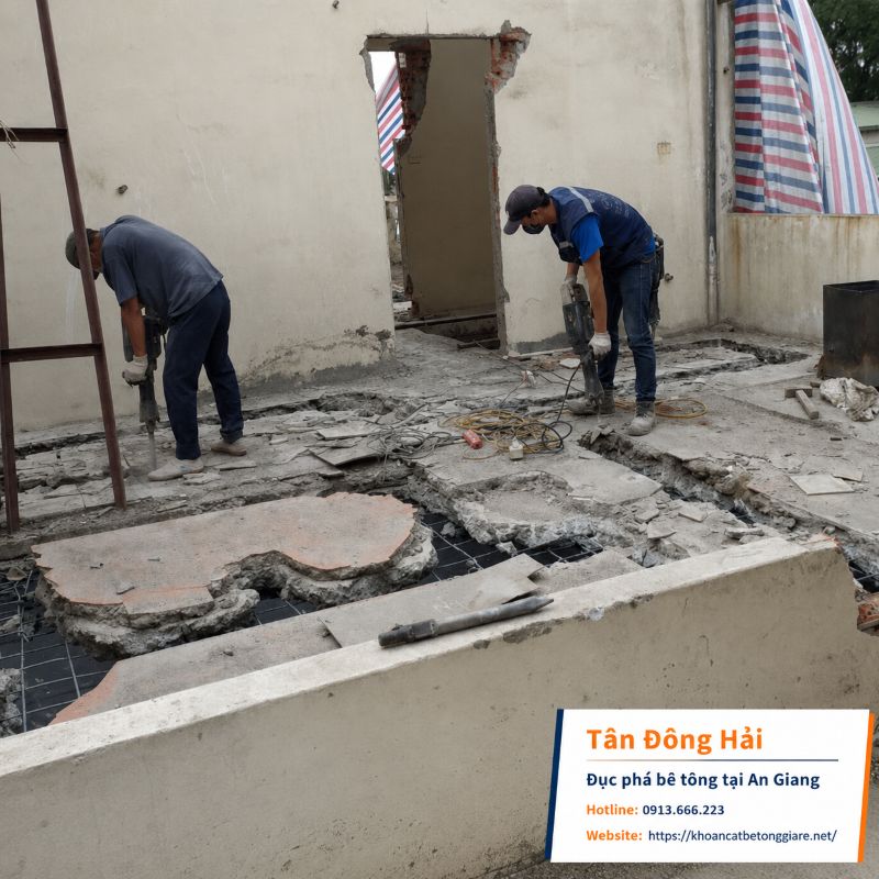 Đục phá bê tông giá rẻ tại An Giang