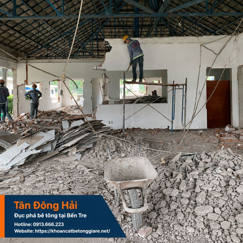 Đục phá bê tông giá rẻ tại Bến Tre, nhận công trình lớn nhỏ