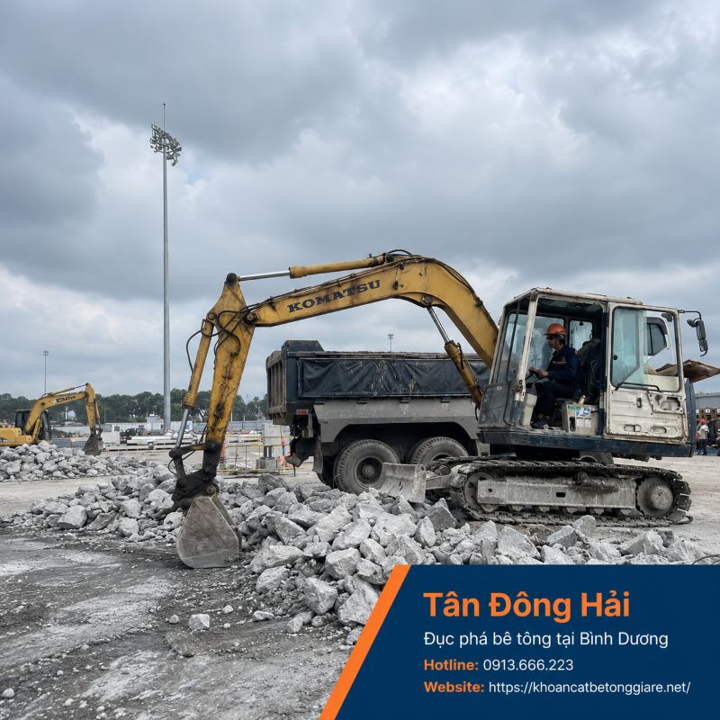 Đục phá bê tông tại Bình Dương chuyên nghiệp, thi công nhanh và gọn