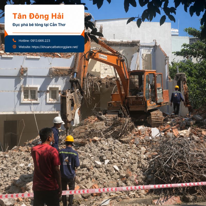 Đục phá bê tông giá rẻ tại Cần Thơ