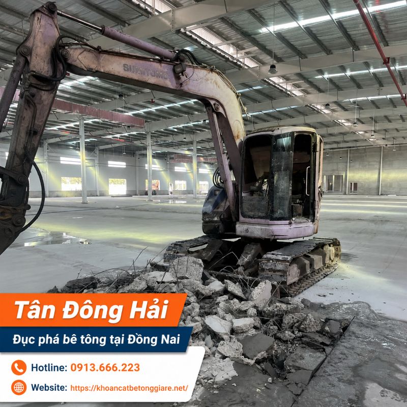 Đục phá bê tông tại Đồng Nai chuyên nghiệp, thi công nhanh