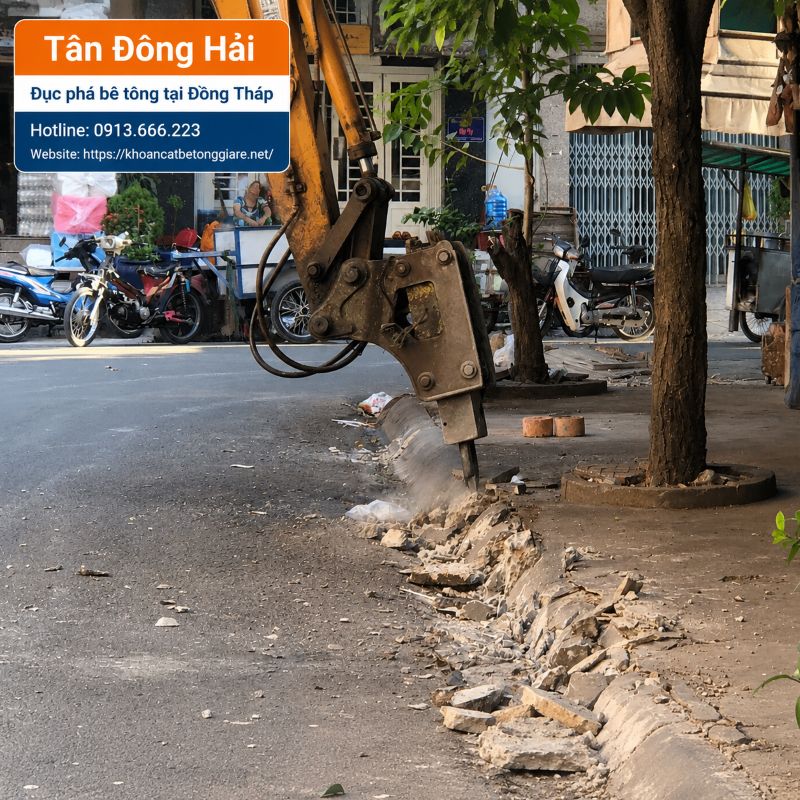 Đục phá bê tông giá rẻ tại Đồng Tháp