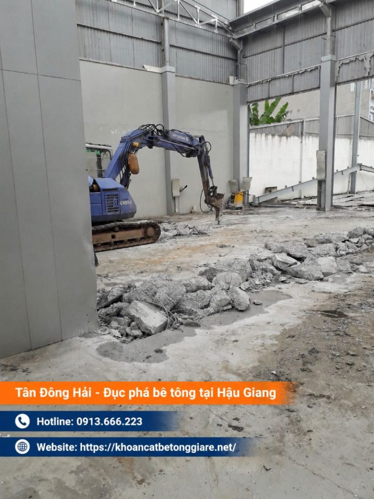 Đục phá bê tông giá rẻ tại Hậu Giang