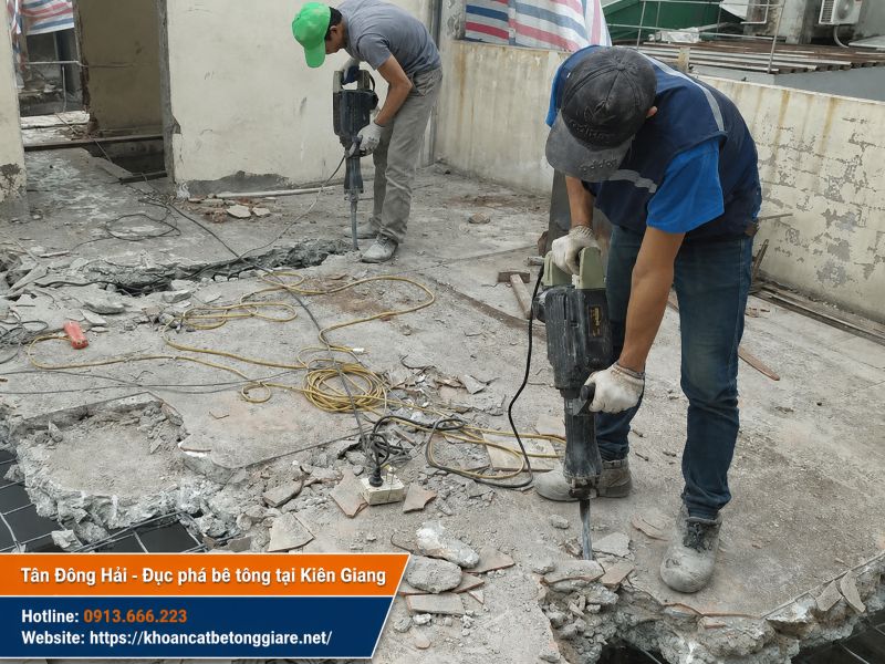 Đục phá bê tông giá rẻ tại Kiên Giang