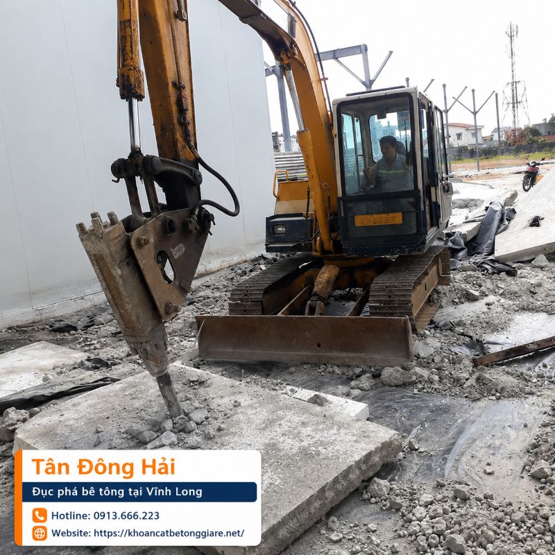 Đục phá bê tông giá rẻ tại Vĩnh Long