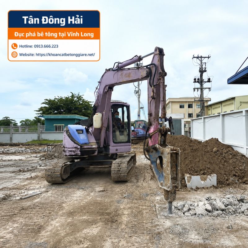 Đục phá bê tông giá rẻ tại Vĩnh Long