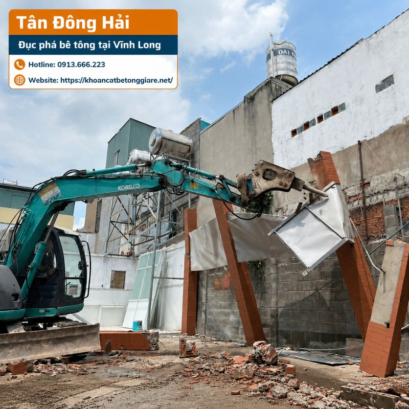Đục phá bê tông giá rẻ tại Vĩnh Long