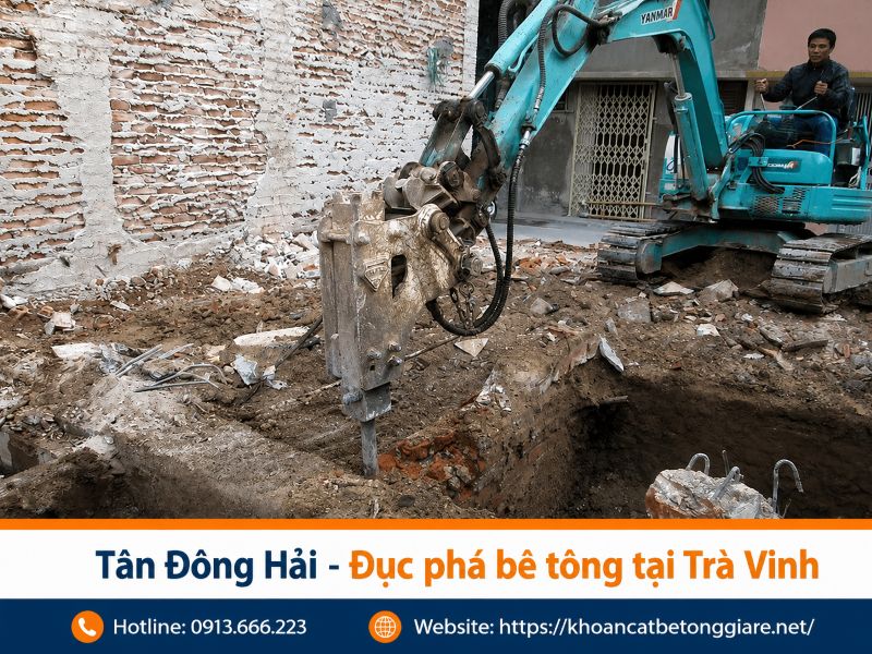 Đục phá bê tông giá rẻ tại Trà Vinh