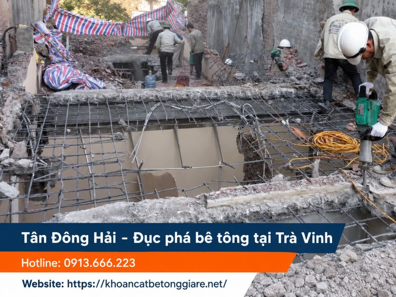 Đục phá bê tông giá rẻ tại Trà Vinh